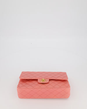 Chanel Pink Medium Classic Double Flap Bag in Lambskin Leather With Gold Hardware