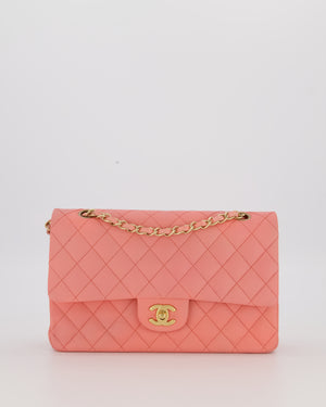 Chanel Pink Medium Classic Double Flap Bag in Lambskin Leather With Gold Hardware