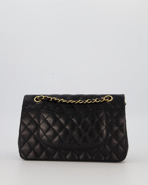 Chanel Black Medium Classic Double Flap Bag in Lambskin Leather with Gold Hardware
