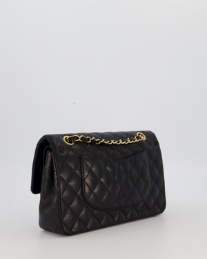 Chanel Black Medium Classic Double Flap Bag in Lambskin Leather with Gold Hardware
