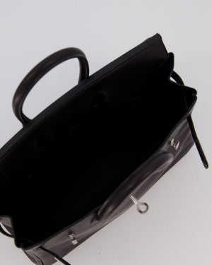 Hermès Birkin 25 Retourne Bag in Noir Volupto Leather with Palladium Hardware