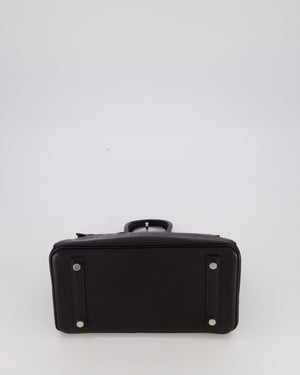 Hermès Birkin 25 Retourne Bag in Noir Volupto Leather with Palladium Hardware