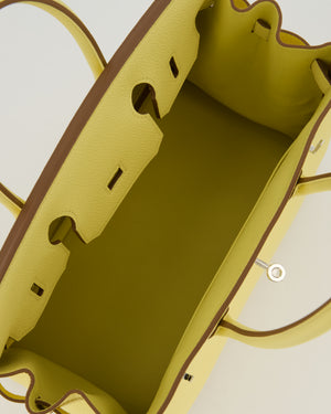 Hermès Birkin 30 Retourne Bag in Jaune Poussin Togo Leather with Palladium Hardware