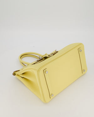 Hermès Birkin 30 Retourne Bag in Jaune Poussin Togo Leather with Palladium Hardware