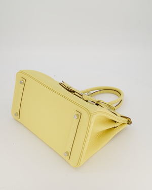 Hermès Birkin 30 Retourne Bag in Jaune Poussin Togo Leather with Palladium Hardware