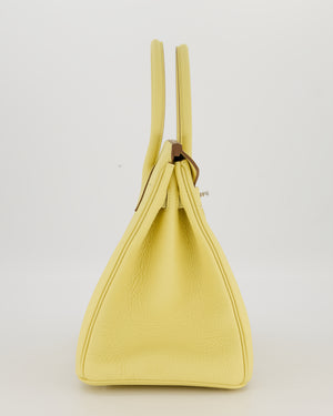 Hermès Birkin 30 Retourne Bag in Jaune Poussin Togo Leather with Palladium Hardware