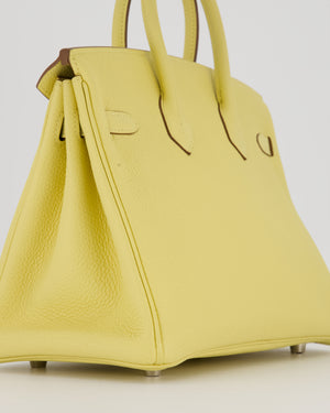 Hermès Birkin 25 Retourne Bag in Jaune Poussin Togo Leather with Palladium Hardware