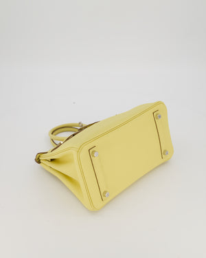Hermès Birkin 25 Retourne Bag in Jaune Poussin Togo Leather with Palladium Hardware