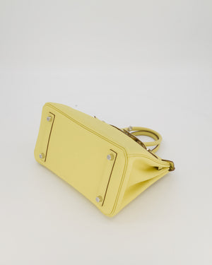 Hermès Birkin 25 Retourne Bag in Jaune Poussin Togo Leather with Palladium Hardware
