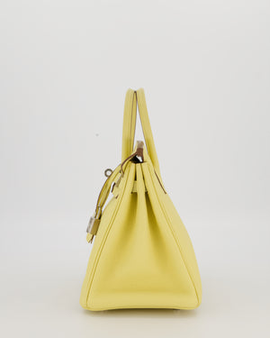 Hermès Birkin 25 Retourne Bag in Jaune Poussin Togo Leather with Palladium Hardware