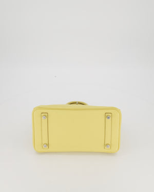 Hermès Birkin 25 Retourne Bag in Jaune Poussin Togo Leather with Palladium Hardware