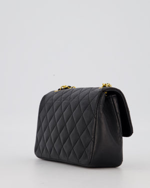Chanel Black Vintage Ultra Mini Rectangular Classic Single Flap Bag in Lambskin Leather with 24K Gold Hardware