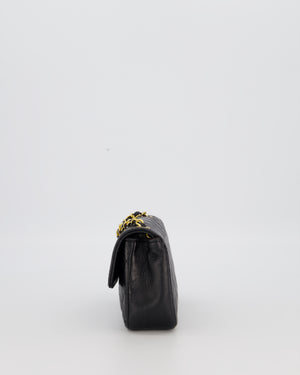 Chanel Black Vintage Ultra Mini Rectangular Classic Single Flap Bag in Lambskin Leather with 24K Gold Hardware