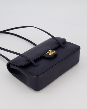 Chanel 26P Preppy Coco Small Flap Bag in Navy Caviar Leather with Gold Hardware