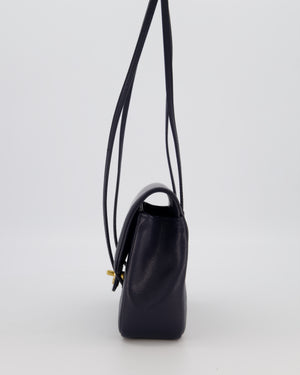 Chanel 26P Preppy Coco Small Flap Bag in Navy Caviar Leather with Gold Hardware