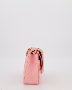 *HOT* Chanel Bubblegum Pink Vintage Classic Medium Double Flap Bag in Caviar Leather with 24K Gold Hardware