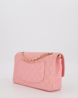 *HOT* Chanel Bubblegum Pink Vintage Classic Medium Double Flap Bag in Caviar Leather with 24K Gold Hardware