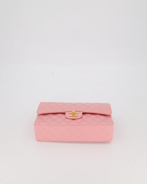 *HOT* Chanel Bubblegum Pink Vintage Classic Medium Double Flap Bag in Caviar Leather with 24K Gold Hardware