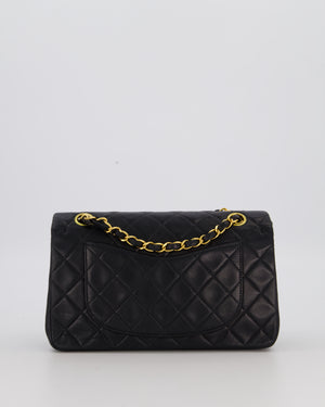 *SUPER HOT* Chanel Vintage Black Small Classic Double Flap Bag in Lambskin Leather with 24K Gold Hardware