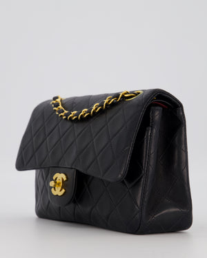 *SUPER HOT* Chanel Vintage Black Small Classic Double Flap Bag in Lambskin Leather with 24K Gold Hardware