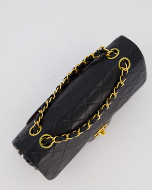 *SUPER HOT* Chanel Vintage Black Small Classic Double Flap Bag in Lambskin Leather with 24K Gold Hardware