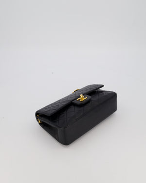 *SUPER HOT* Chanel Vintage Black Small Classic Double Flap Bag in Lambskin Leather with 24K Gold Hardware