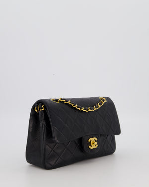*SUPER HOT* Chanel Vintage Black Small Classic Double Flap Bag in Lambskin Leather with 24K Gold Hardware