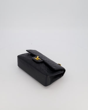 *SUPER HOT* Chanel Vintage Black Small Classic Double Flap Bag in Lambskin Leather with 24K Gold Hardware