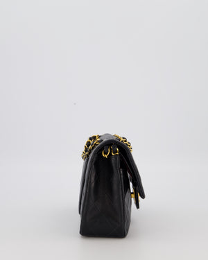 *SUPER HOT* Chanel Vintage Black Small Classic Double Flap Bag in Lambskin Leather with 24K Gold Hardware