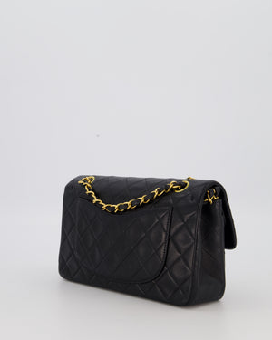 *SUPER HOT* Chanel Vintage Black Small Classic Double Flap Bag in Lambskin Leather with 24K Gold Hardware