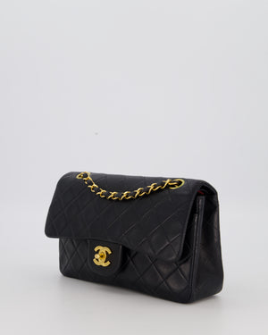 *SUPER HOT* Chanel Vintage Black Small Classic Double Flap Bag in Lambskin Leather with 24K Gold Hardware