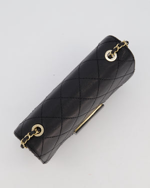 Chanel Black Mini Beauty Lock Bag in Quilted Lambskin Leather with Gold Hardware