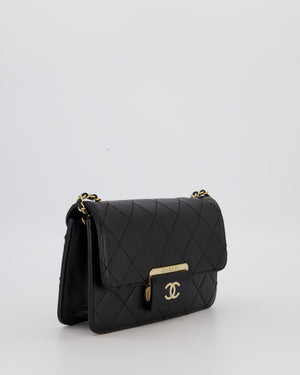 Chanel Black Mini Beauty Lock Bag in Quilted Lambskin Leather with Gold Hardware