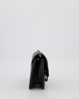 Chanel Black Mini Beauty Lock Bag in Quilted Lambskin Leather with Gold Hardware