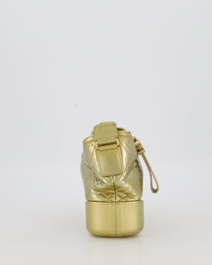 Chanel Metallic Gold Small Gabrielle Bag in Aged Calfskin Leather with Mixed Hardware