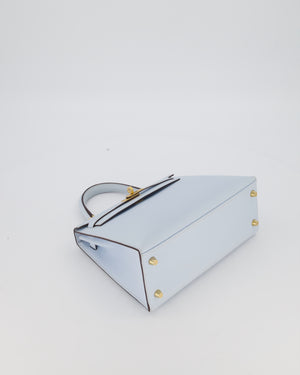 *HOLY GRAIL* Hermès Kelly 25 Sellier Bag in Bleu Brume Epsom Leather with Gold Hardware