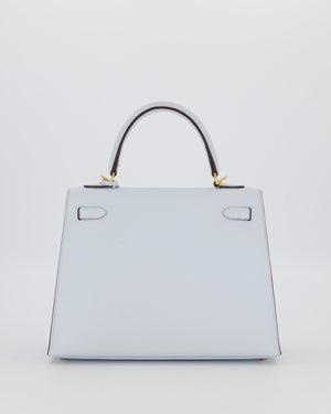 *HOLY GRAIL* Hermès Kelly 25 Sellier Bag in Bleu Brume Epsom Leather with Gold Hardware