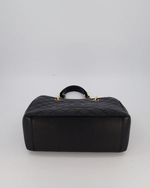 Chanel Black Caviar GST Grand Shopper Tote Bag with Gold Hardware