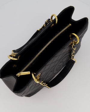 Chanel Black Caviar GST Grand Shopper Tote Bag with Gold Hardware