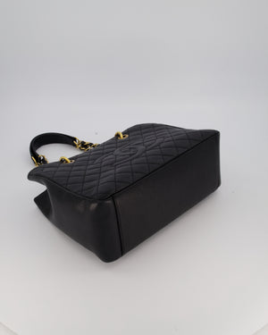 Chanel Black Caviar GST Grand Shopper Tote Bag with Gold Hardware