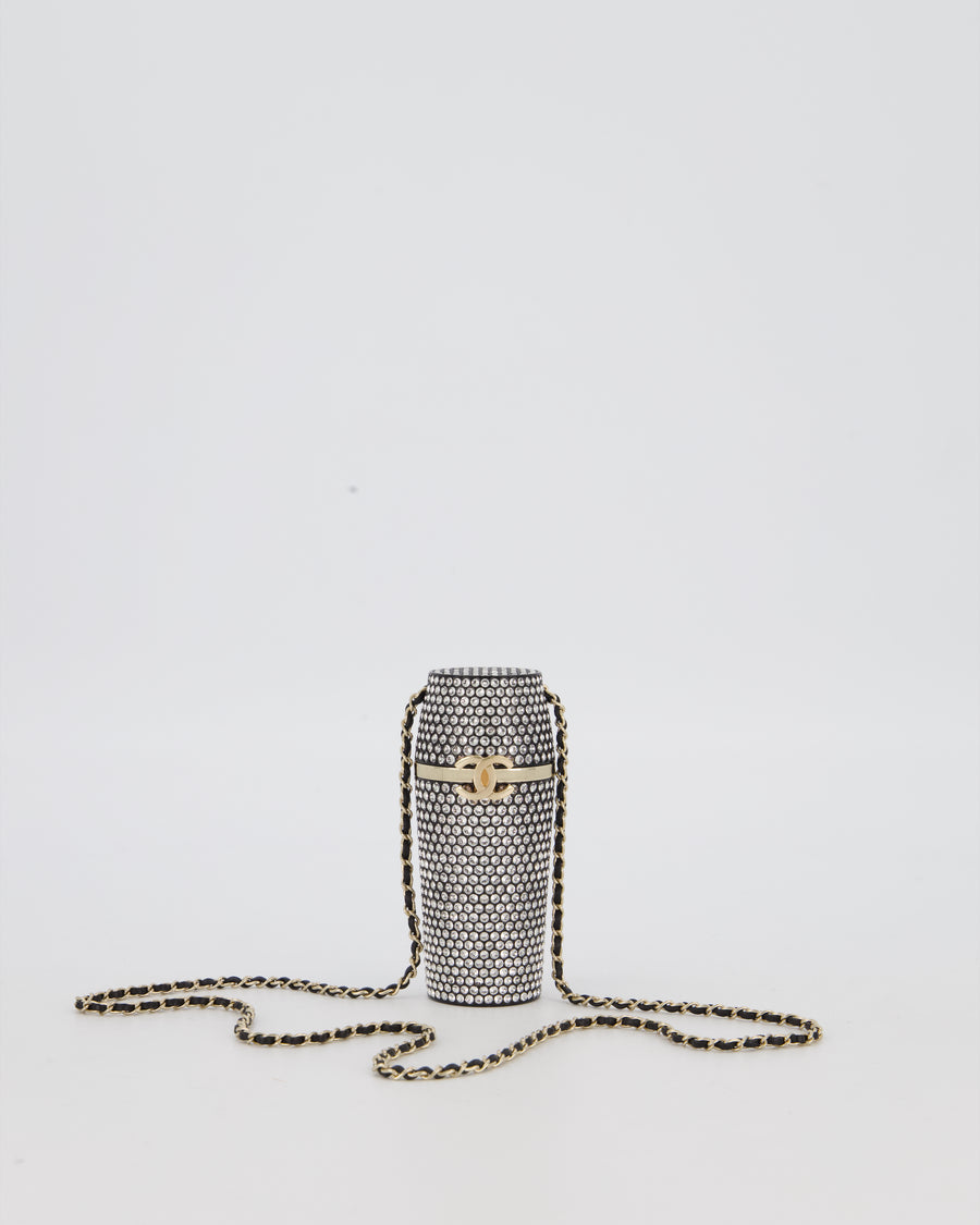 Chanel 21/K Black Embellished Lipstick Case with Champagne Gold Hardware