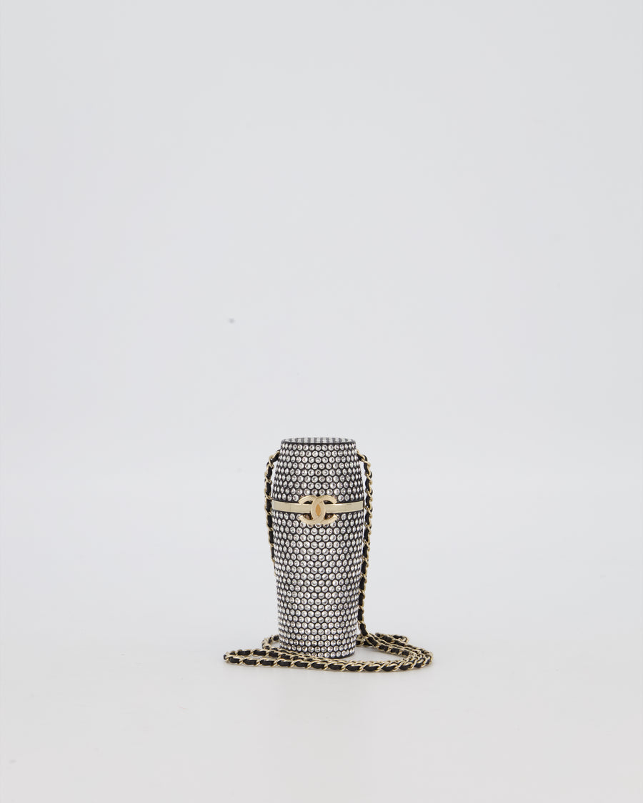 Chanel 21/K Black Embellished Lipstick Case with Champagne Gold Hardware