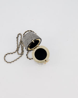 Chanel 21/K Black Embellished Lipstick Case with Champagne Gold Hardware
