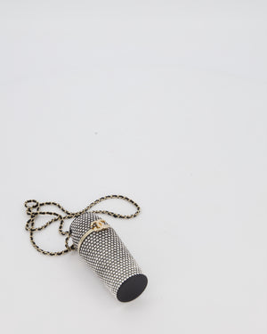 Chanel 21/K Black Embellished Lipstick Case with Champagne Gold Hardware