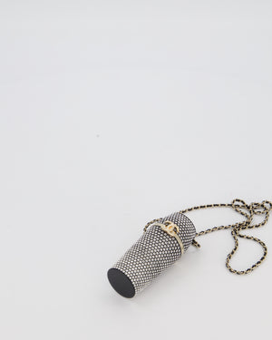 Chanel 21/K Black Embellished Lipstick Case with Champagne Gold Hardware