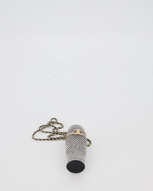 Chanel 21/K Black Embellished Lipstick Case with Champagne Gold Hardware