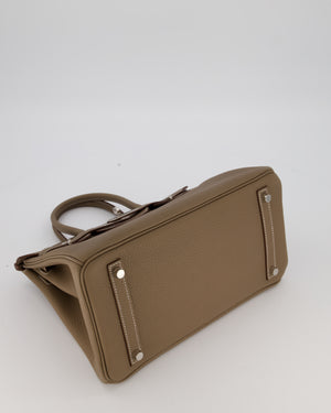 *HOLY GRAIL* Hermès Birkin 30 Retourne Bag in Etoupe Togo Leather with Palladium Hardware