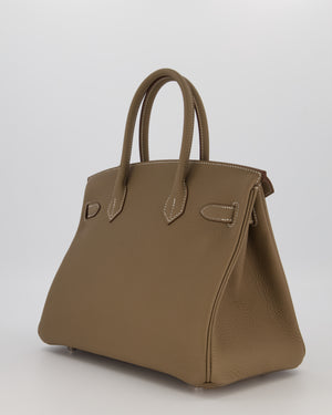 *HOLY GRAIL* Hermès Birkin 30 Retourne Bag in Etoupe Togo Leather with Palladium Hardware