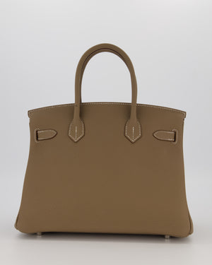 *HOLY GRAIL* Hermès Birkin 30 Retourne Bag in Etoupe Togo Leather with Palladium Hardware