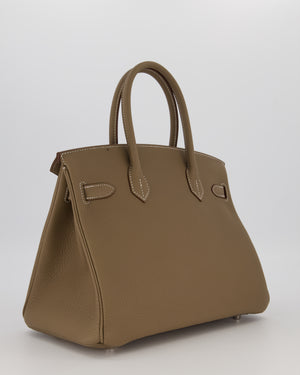 *HOLY GRAIL* Hermès Birkin 30 Retourne Bag in Etoupe Togo Leather with Palladium Hardware